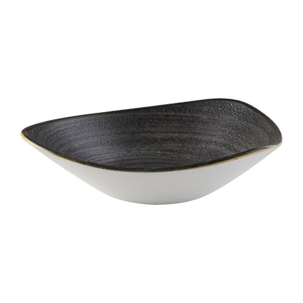 Lotus Bowl Black Raw Stonecast | Churchill | 229mm 2