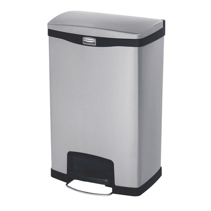 Front Step Pedal Bin 50L | Rubbermaid Slim Jim | Stainless Steel 2