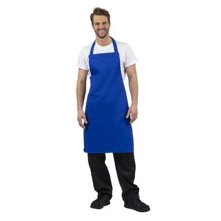Durable Cobalt Blue Polyester-Cotton Halter Apron | Whites | 96.5x71.1 cm 3