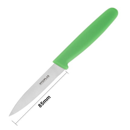Paring Knife 7.5cm Green Handle | Hygiplas 5