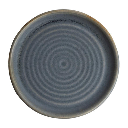 Round Canvas Plates with Narrow Blue Granite Rim | Olympia | 18 cm