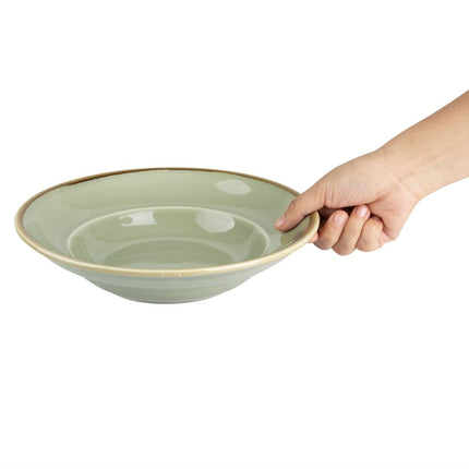 Kiln Pasta Bowls Moss Green 25cm | Olympia 4