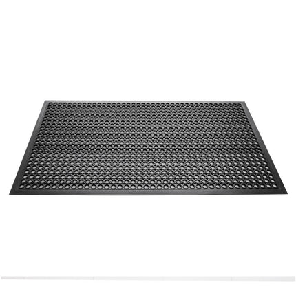 Black Rubber Anti-Fatigue Mat 150x90cm | Jantex