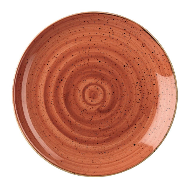 Evolve Coupe Plate Spiced Orange Stonecast | Churchill | 21.7cm