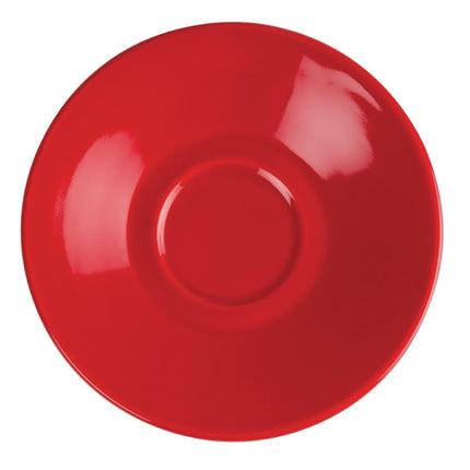 Olympia Café Espresso Saucers Red Porcelain