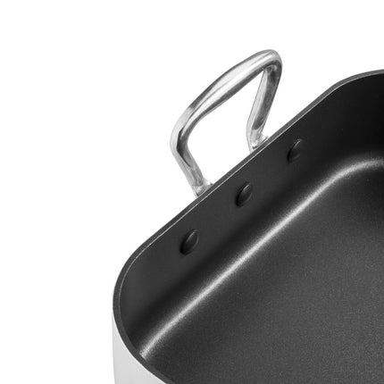 80mm Deep Aluminium Roasting Pan with Sturdy Handles | Vogue 3