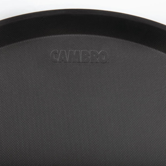 Cambro Treadlite Round Non-Slip Fiberglass Tray Black 40.5cm 2