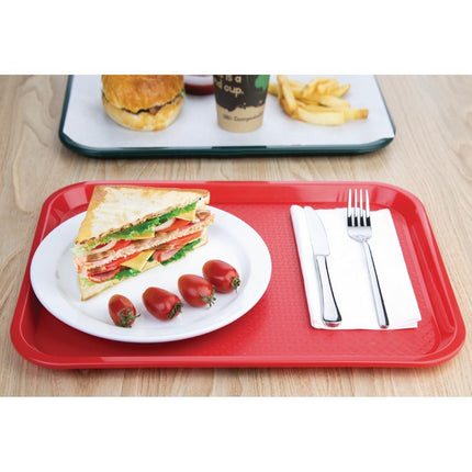 Polypropylene Serving Tray with Anti-Slip Texture | Olympia Kristallon | 30.5 x 41.5 cm | Red 4