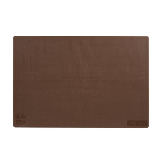 Antibacterial Brown LDPE Cutting Board 450x300x10mm | Hygiplas 2