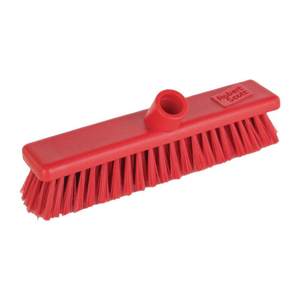 Soft Bristle Broom 30cm Red | Jantex Hygiene