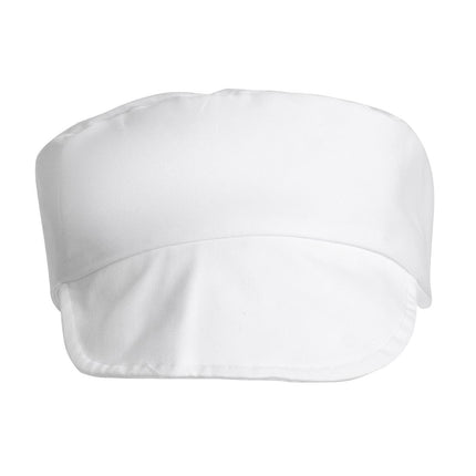 White Bakers Cap | Polyester/Cotton Blend | Universal Size 3