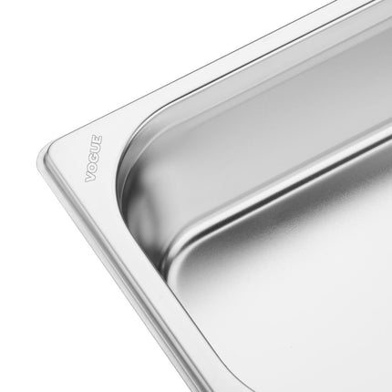 Stainless Steel Gastronorm Pan 2/4 Size 65mm | Vogue 4
