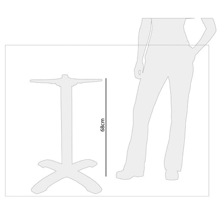Aluminium Table Leg 68(h) x 65(b) cm | Bolero 8