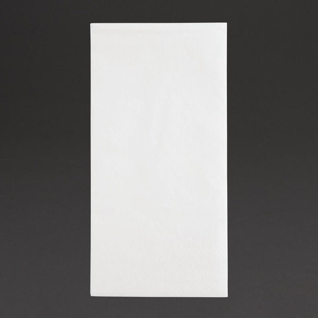 Recyclable White Dinner Napkins 40x40cm 1/8 Fold | Fiesta