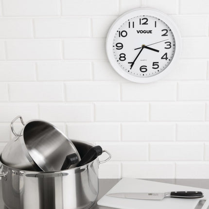 Kitchen Wall Clock 24cm White ABS | Vogue 5