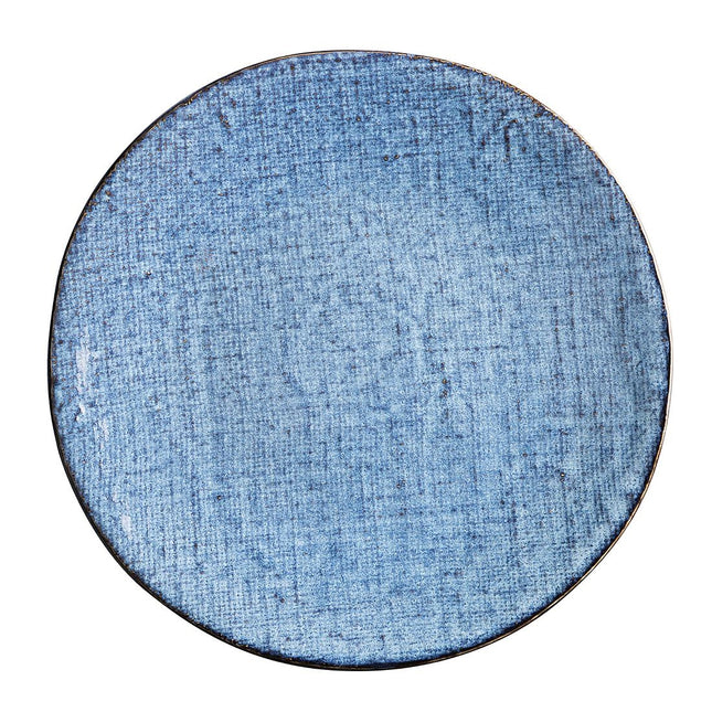 Porcelain Blue Coupe Plates with Denim Texture | Olympia | 285mm