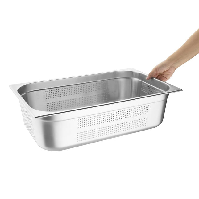 Perforated Stainless Steel GN 1/1 Pan 150mm | Vogue 2