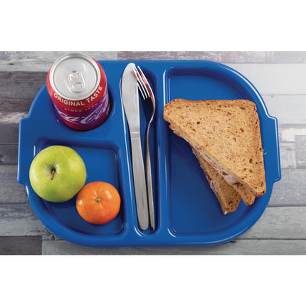Polycarbonate Compartment Tray Small Blue 32.2cm (10 pcs) | Olympia Kristallon 7