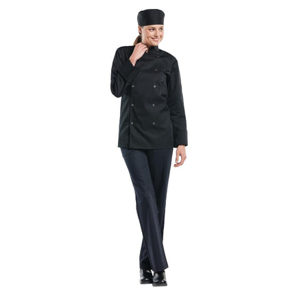 Long Sleeve Black Chef Jacket | Chaud Devant Hilton Poco | Size XS 2