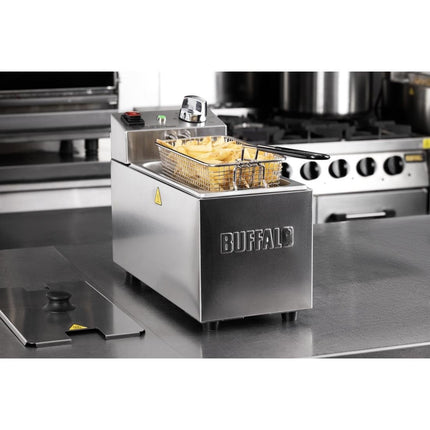 Single Electric Fryer | Buffalo | 3L Tank | 2000W | Stainless Steel 8
