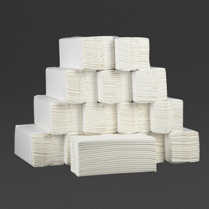 Jantex 2-Ply White C-Fold Hand Towels 160 Sheets 7