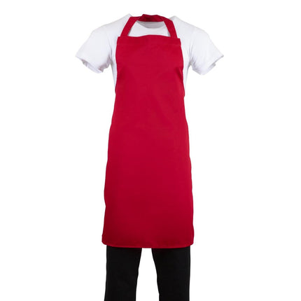 Polyester-Cotton Red Bib Apron | Whites 4