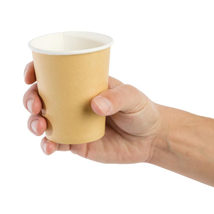 Recyclable Single-Wall Light Brown Coffee Cups | Fiesta | 23cl 5