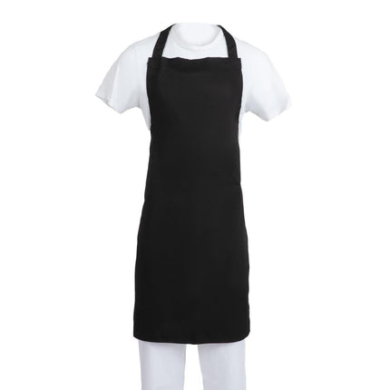 Extra Wide Black Poly-Cotton Halter Apron XL | Whites