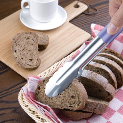 Purple Color-Coded Stainless Steel Serving Tongs 300mm | Hygiplas 5