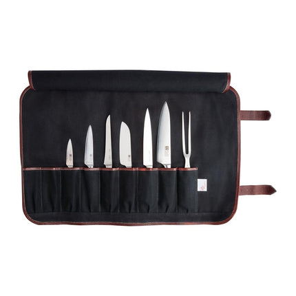 Black Canvas Knife Roll 9-Piece | Boldric 3