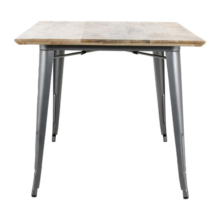Bolero Bistro Dining Table with Mango Wood Top and Dark Grey Legs 1450mm 2