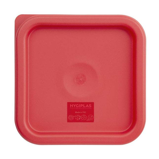 Square Lid Red Small | Hygiplas
