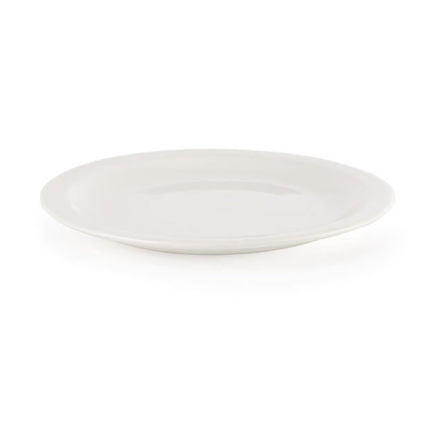 White Porcelain Dinner Plates 20.2cm | Churchill Whiteware Nova