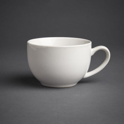 Olympia Café Cappuccino Cups White Porcelain 340ml