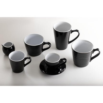 Cafe Latte Cup Black 340ml | Olympia Cafe 7