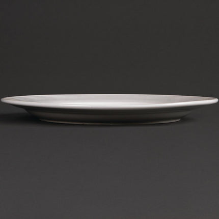 Dinner Plates with Wide Rim 25cm | Olympia Linear 2