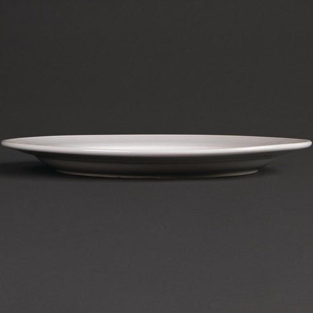 Dinner Plates with Wide Rim 25cm | Olympia Linear 2