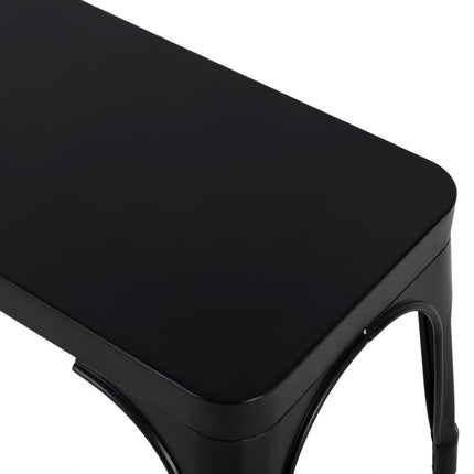 Bolero Bistro Metal Bench Black 1000mm 3