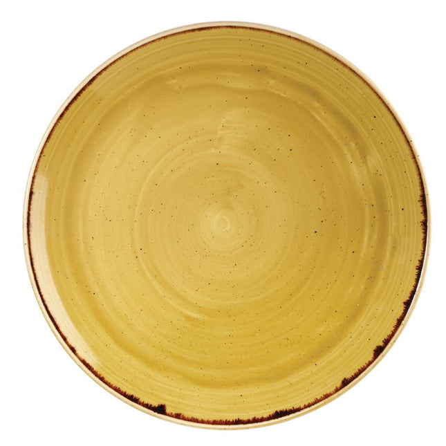 Coupe Plate Mustard Yellow | Churchill Stonecast | 28.8cm