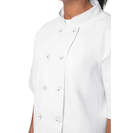 Nisbets Essentials Lightweight White Chef Jacket | Poly-Cotton Blend | Size XL 4