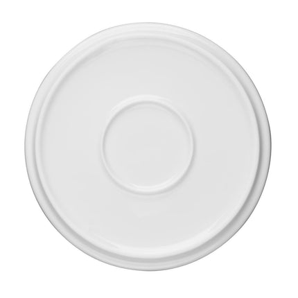 White Porcelain Flat Round Plate | Olympia | 150mm 5