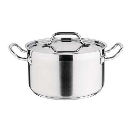 Induction Cooking Pan 24cm 5.6L | Nisbets Essentials Stainless Steel