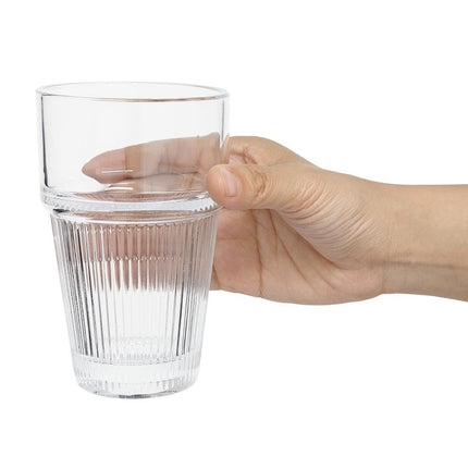 Stackable Ribbed Tumblers 300ml | Olympia 4