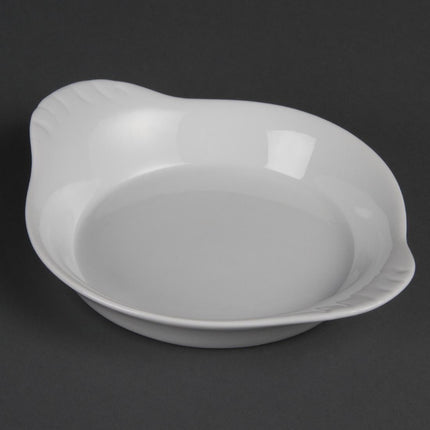 Round Gratin Dishes with Handles 19.2cm | Olympia Whiteware | Set of 6 2