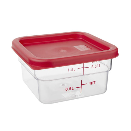 Square Lid Red Small | Hygiplas 5