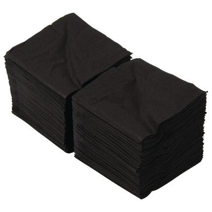 Black Napkins 25x25cm for F980 | Colorfast Quarter-Folded 3