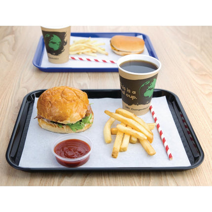 Olympia Kristallon Black Polypropylene Tray 34.5x26.5cm 4