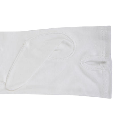 Men's White Serving Gloves | 100% Cotton | Size L 6