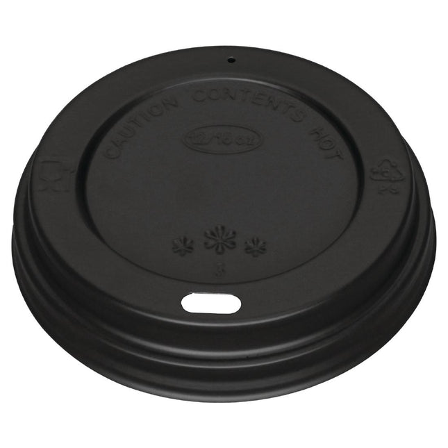 Recyclable Black Lid for 340ml and 455ml Coffee Cups (1000 pcs) | Fiesta
