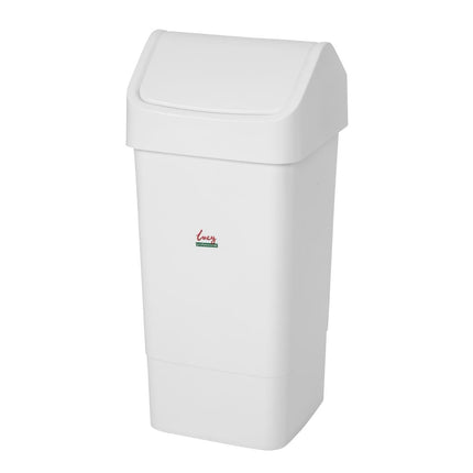 White SYR Waste Bin with Swing Lid 3